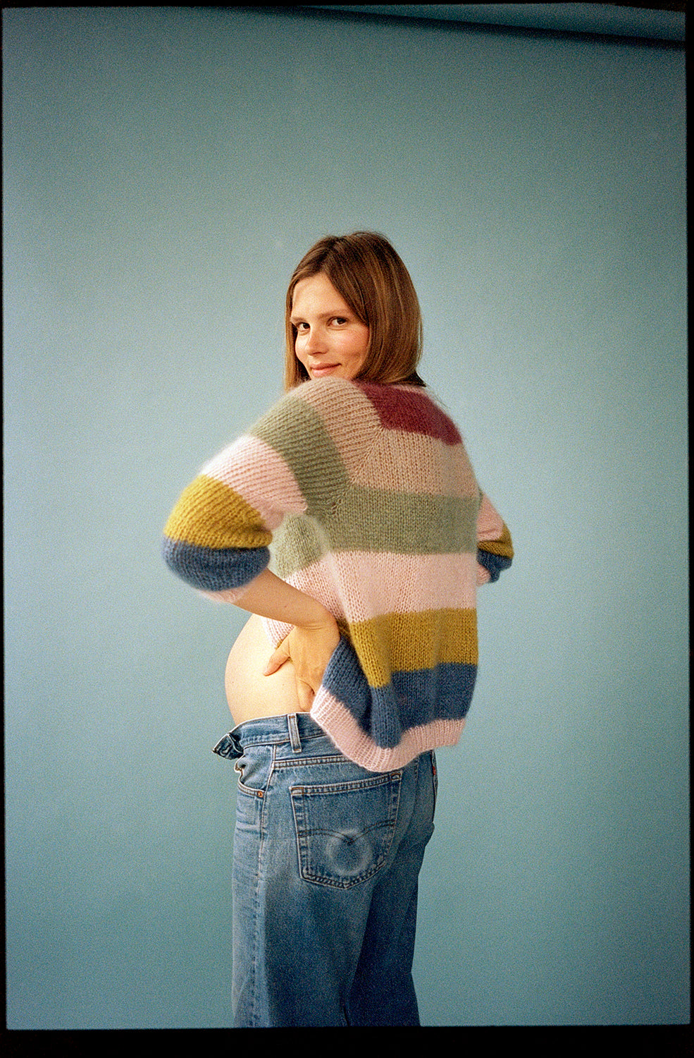 Striped Mohair Cardi – Deima Knitwear