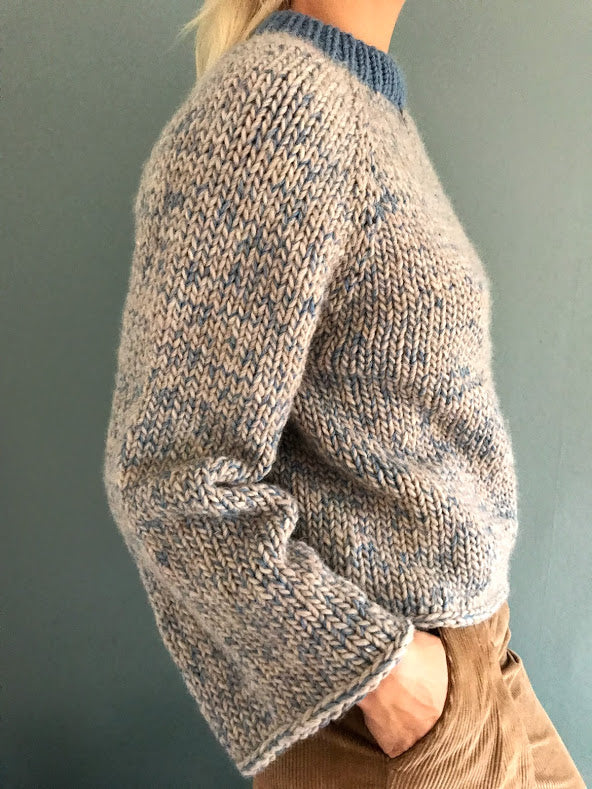 Deima's melange sweater - knitting pattern (danish)