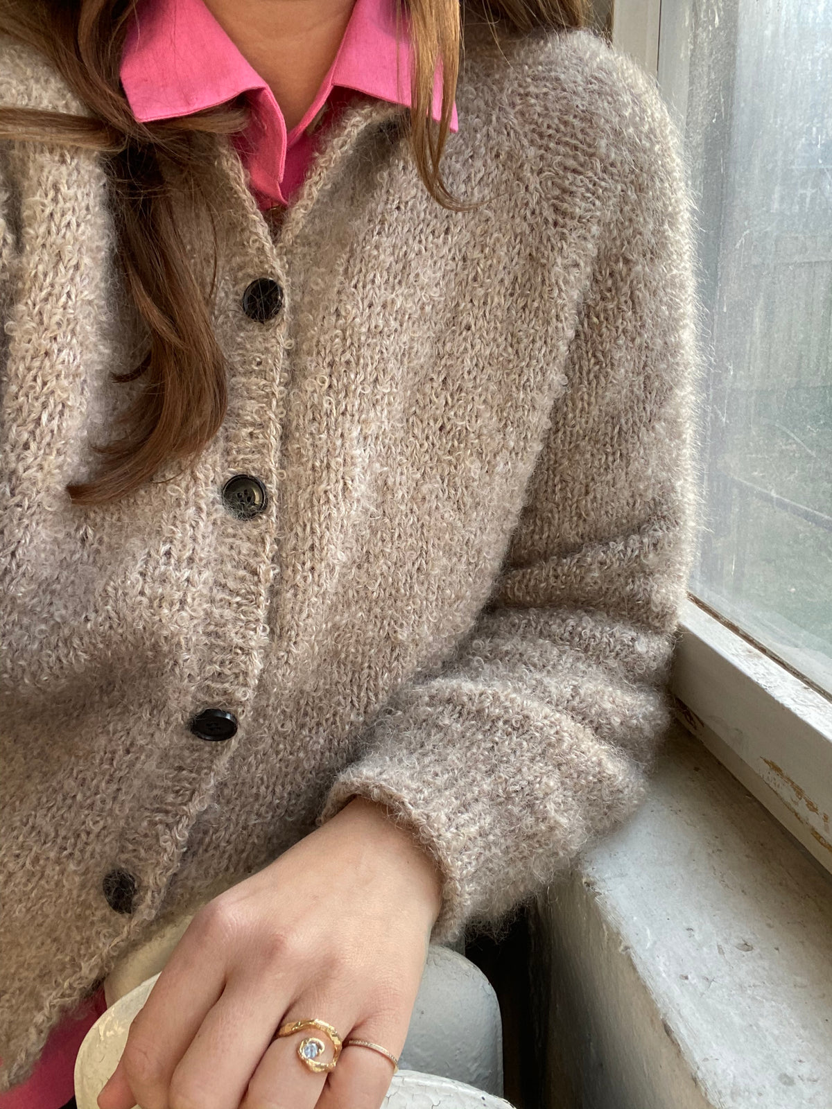 Deima's bouclé cardigan - knitting pattern (dansk) – Deima Knitwear